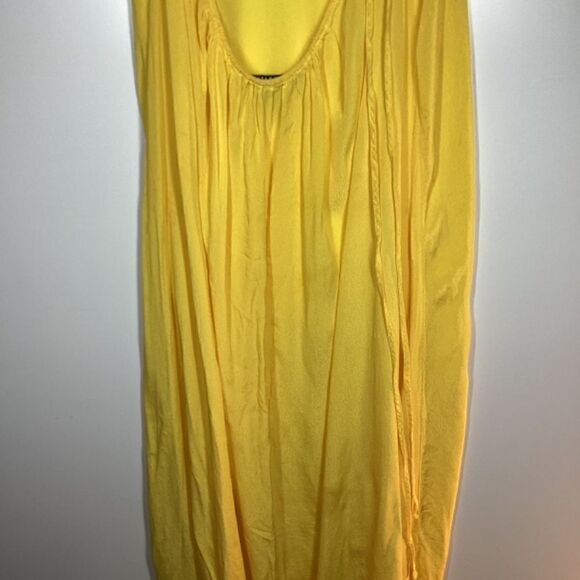 Allsaints Cerellia Yellow halter Neck SatinMidi Dress size 12 - Picture 9 of 14